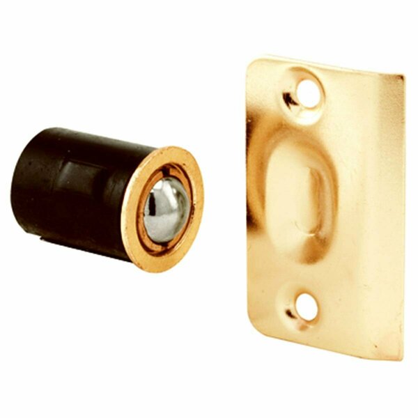 Prime-Line Closet Door Drive-In Ball Catch with Strike, Brass-Plated 217369
